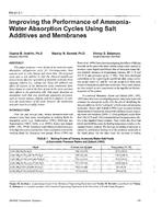 PH-97-03-1 — Improving the Performance of Ammonia-Water Absorption Cycles Using Salt Additives and Membranes