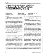 PH-97-05-4 — Calculation Methods and Insulation Techniques for Steel Stud Walls in Low-Rise Multifamily Housing