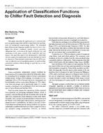PH-97-07-3 — Application of Classification Functions to Chiller Fault Detection and Diagnosis