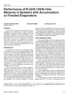 PH-97-09-4 — Performance of R-32/R-125/R-134a Mixtures in Systems with Accumulators or Flooded Evaporators