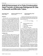 PH-97-10-3 — EHD Enhancement of In-Tube Condensation Heat Transfer of Alternate Refrigerant R-134a in Smooth and Microfin Tubes
