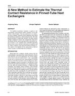 4085 — A New Method to Estimate the Thermal Contact Resistance in Finned-Tube Heat Exchangers