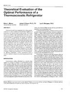 PH-97-12-2 — Theoretical Evaluation of the Optimal Performance of a Thermoacoustic Refrigerator