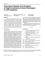 BN-97-01-3 — Simulation Results and Analysis of Eight Ventilation Control Strategies in VAV Systems