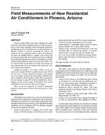 BN-97-02-2 — Field Measurements of New Residential Air Conditioners in Phoenix, Arizona