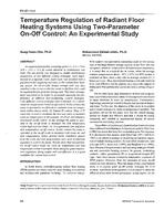 PH-97-14-4 — Temperature Regulation of Radiant Floor Heating Systems Using Two-Parameter On-Off Control: An Experimental Study