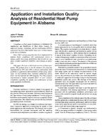BN-97-02-3 — Application and Installation Quality Analysis of Residential Heat Pump Equipment in Alabama