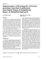 PH-97-16-2 — Determination of Size-Specific U-Factors and Solar Heat Gain Coefficients From Rated Values at Established Sizes—A Simplified Approach