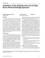 3937 (RP-699) — Validation of the Algorithm for Ice-on-Pipe Brine Thermal Storage Systems