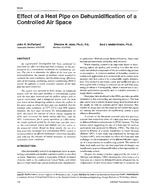 3946 — Effect of a Heat Pipe on Dehumidification of a Controlled Air Space