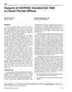 3948 — Impacts of ASHRAE Standard 62-1989 on Small Florida Offices