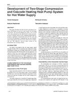 3956 — Development of Two-Stage Compression and Cascade Heating Heat Pump System for Hot Water Supply