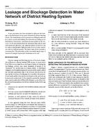 3961 — Leakage and Blockage Detection in Water Network of District Heating System