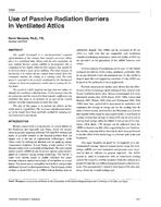 3963 — Use of Passive Radiation Barriers in Ventilated Attics