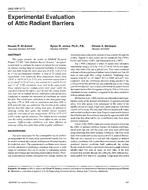 3962 (RP-577) — Experimental Evaluation of Attic Radiant Barriers