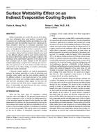 3975 — Surface Wettability Effect on an Indirect Evaporative Cooling System