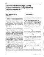 4006 — Simplified Relationships for the Enhancement and Compressibility Factors of Moist Air