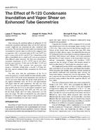 4009 — The Effect of R123 Condensate Inundation and Vapour Shear on Enhanced Tube Geometries