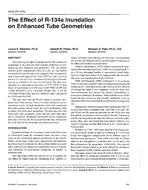 4010 — The Effect of R134a Inundation on Enhanced Tube Geometries