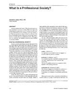 AT-96-02-3 — What is a Professional Society?