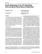AT-96-03-3 — Fault Diagnosis of an Air Handling Unit Using Artificial Neural Networks