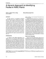 AT-96-03-4 — A Generic Approach to Identifying Faults in HVAC Plants