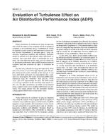 SA-96-01-3 — Evaluation of Turbulence Effect on Air Distribution Performance Index (ADPI)