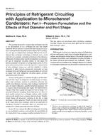 SA-96-02-3 — Principles of refrigerant circuiting with application to microchannel condensers. Part 1 – problem formulation and the effects of port diameter and port shape
