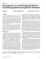 AT-96-06-1 — Development of a Fault Diagnosis Method for Heating Systems Using Neural Networks
