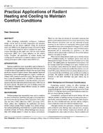 AT-96-07-2 — Practical Applications of Radiant Heating and Cooling to Maintain Comfort Conditions