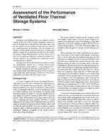 AT-96-08-3 — Assessment of the Performance of Ventilated Floor Thermal Storage Systems