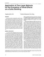 AT-96-10-2 — Application of Two-Layer Methods for the Evaluation of Wind Effects on a Cubic Building