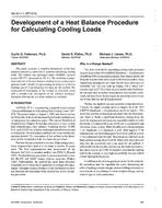BN-97-04-1 (RP-875) — Development of a Heat Balance Procedure for Calculating Cooling Loads