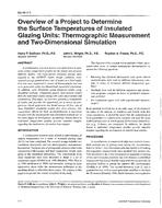 SA-96-06-5 — Overview of a Project to Determine the Surface Temperatures of Insulated Glazing Units. Thermographic Measurement and Two-Dimensional Simulation