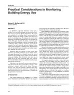 SA-96-08-3 — Practical Considerations in Monitoring Building Energy Use