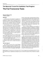BN-97-06-5 — The Memorial Tunnel Fire Ventilation Test Program: The Full Transverse Tests