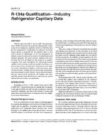 BN-97-07-4 — R134a Qualification – Industry Refrigerator Capillary Data