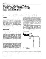 BN-97-08-1 — Simulation of a Single Vertical U-tube Ground Heat Exchanger in An Infinite Medium