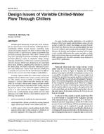 SA-96-12-2 — Design Issues of Variable Chilled-Water Flow Through Chillers