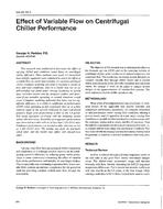 SA-96-12-3 — Effect of Variable Flow on Centrifugal Chiller Performance