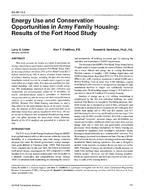 SA-96-13-3 — Energy Use and Conservation Opportunities in Army Family Housing – Results of the Fort Hood Study