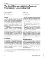 SA-96-13-4 — The Model Energy Installation Programme – Progress and Lessons Learned