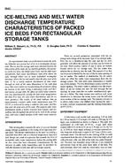3840 (RP-707) — Ice-Melting and Melt Water Discharge Temperature Characteristics of Packed Ice Beds for Rectangular Storage Tanks