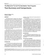 BN-97-09-3 — The Memorial Tunnel Fire Ventilation Test Program: Test Summary and Comparisons