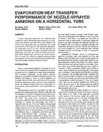 3845 — Evaporation Heat Transfer Performance of Nozzle-Sprayed Ammonia on a Horizontal Tube