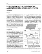 3866 — Performance Evaluation of an Ambient-Energy Heat Pump System