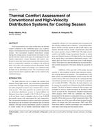 CH-03-07-5 — Thermal Comfort Assessment of Conventional and High-Velocity Distribution Systems for Cooling Season
