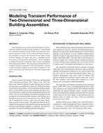 CH-03-09-2 (RP-1145) — Modeling Transient Performance of Two-Dimensional and Three-Dimensional Building Assemblies
