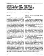 CH-95-06-2 — Henry L. Galson – Pioneer Designer of Self-Contained Air Conditioning Equipment