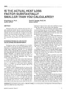 3880 — Is the Actual Heat Loss Factor Substantially Smaller Than You Calculated?